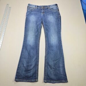 Silver Jeans Co Womens Suki Bootcut Jeans Blue Wash‎ Western Glove Works W31 L32